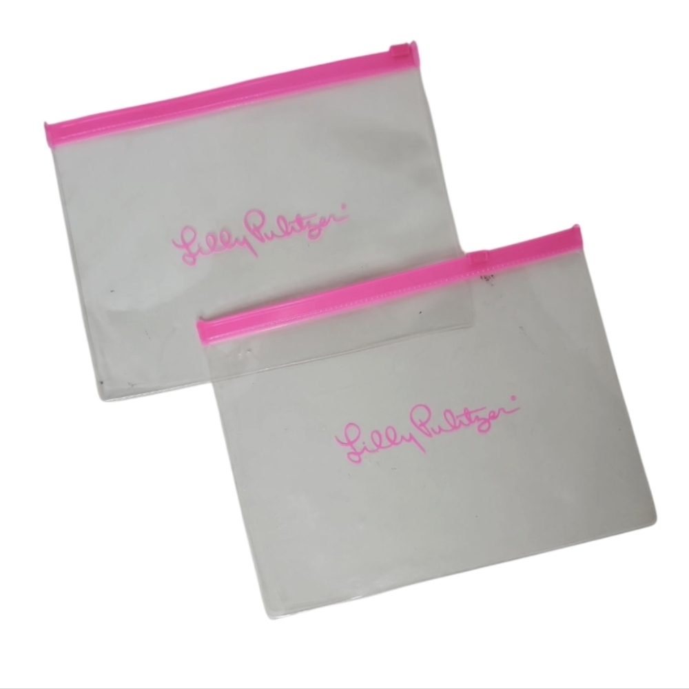 Lilly Pulitzer Zip Close Storage Bags Set Of 2